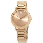 Movado Evolution Series Women Rose Gold PVD ساعة كوارتز ستانلس ووتش 3600824
