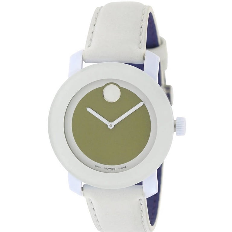 Movado Bold Medium White Leather Unisex Watch 3600051  display picture 1