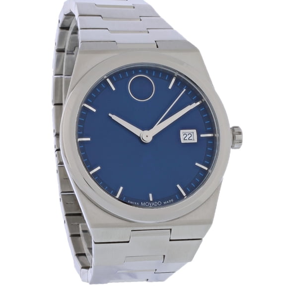 Movado Bold Quest Series Men's Stainless Steel Blue Dial Quartz Watch 3601221