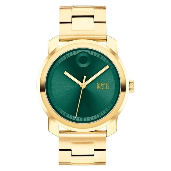 Movado Bold Trend Propel 3601257 Dial Green Gold Stainless Steel 42mm Men's Watch
