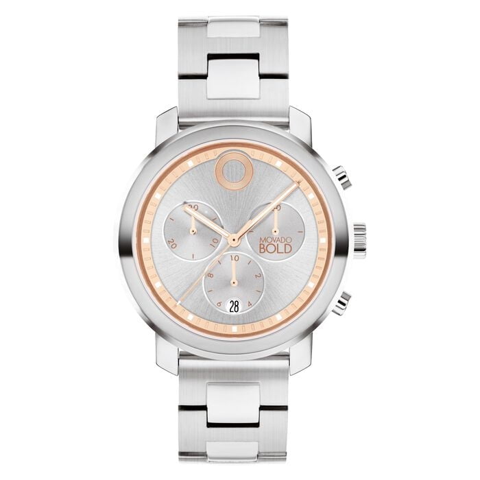 Movado Bold Trend Propel Chronograph 3601000 Silver 39MM Stainless