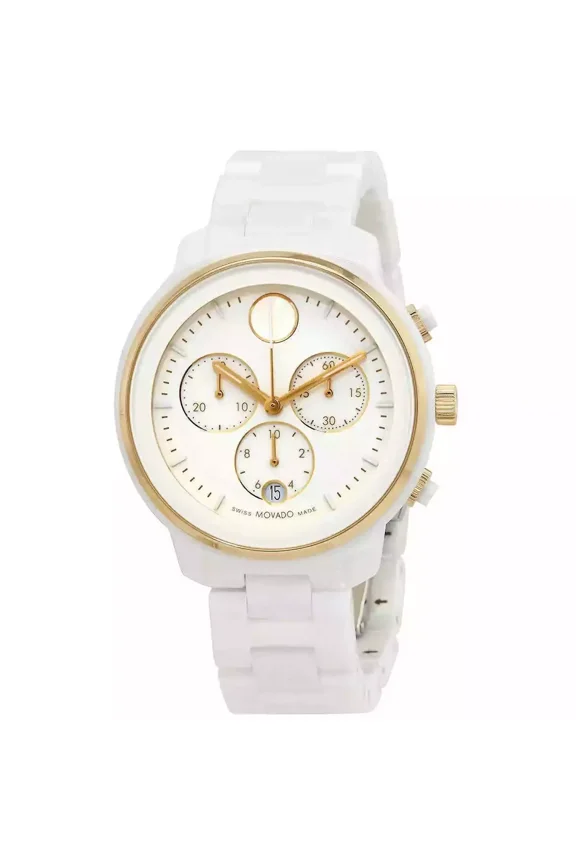 Bold Verso 3600933 White Gold Chronograph Dial Swiss Ceramic Women's Watch