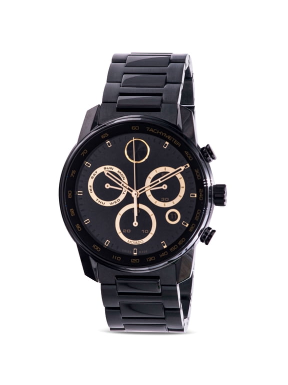 Bold Verso Men's Black ION Chronograph Quartz Watch 3600906