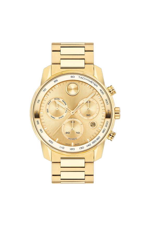 Men's Bold Gold Dial Watch - 3600866