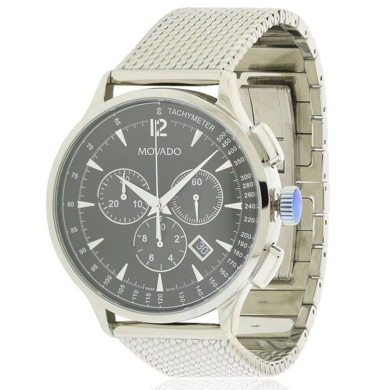 Movado Circa Stainless Steel Mesh Chronograph Mens Watch  display picture 1