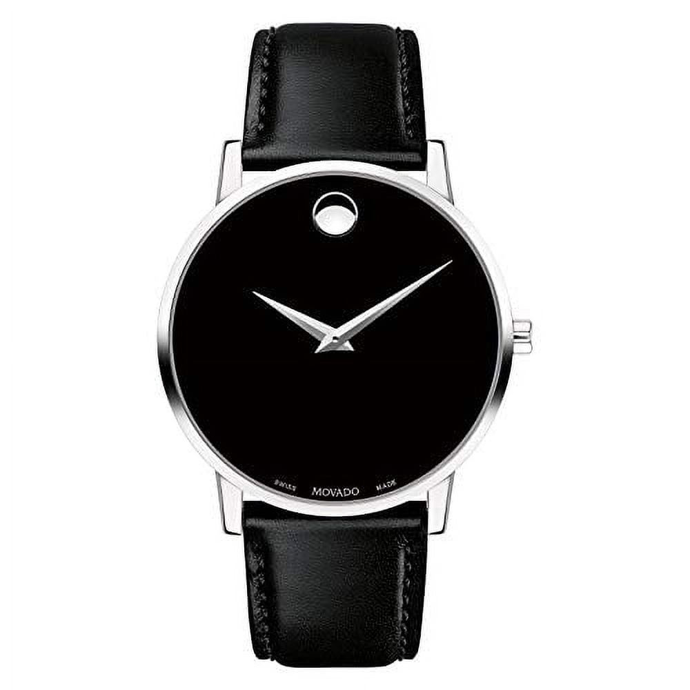 Movado Classic Museum 0607312 Black Dial Leather Strap Men s Watch