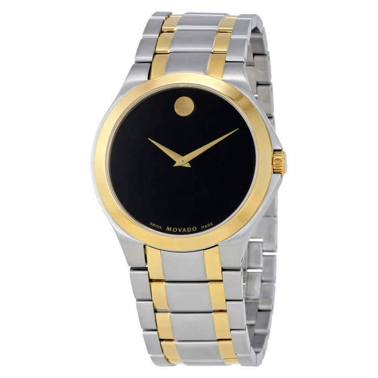 Movado black face silver band cheap