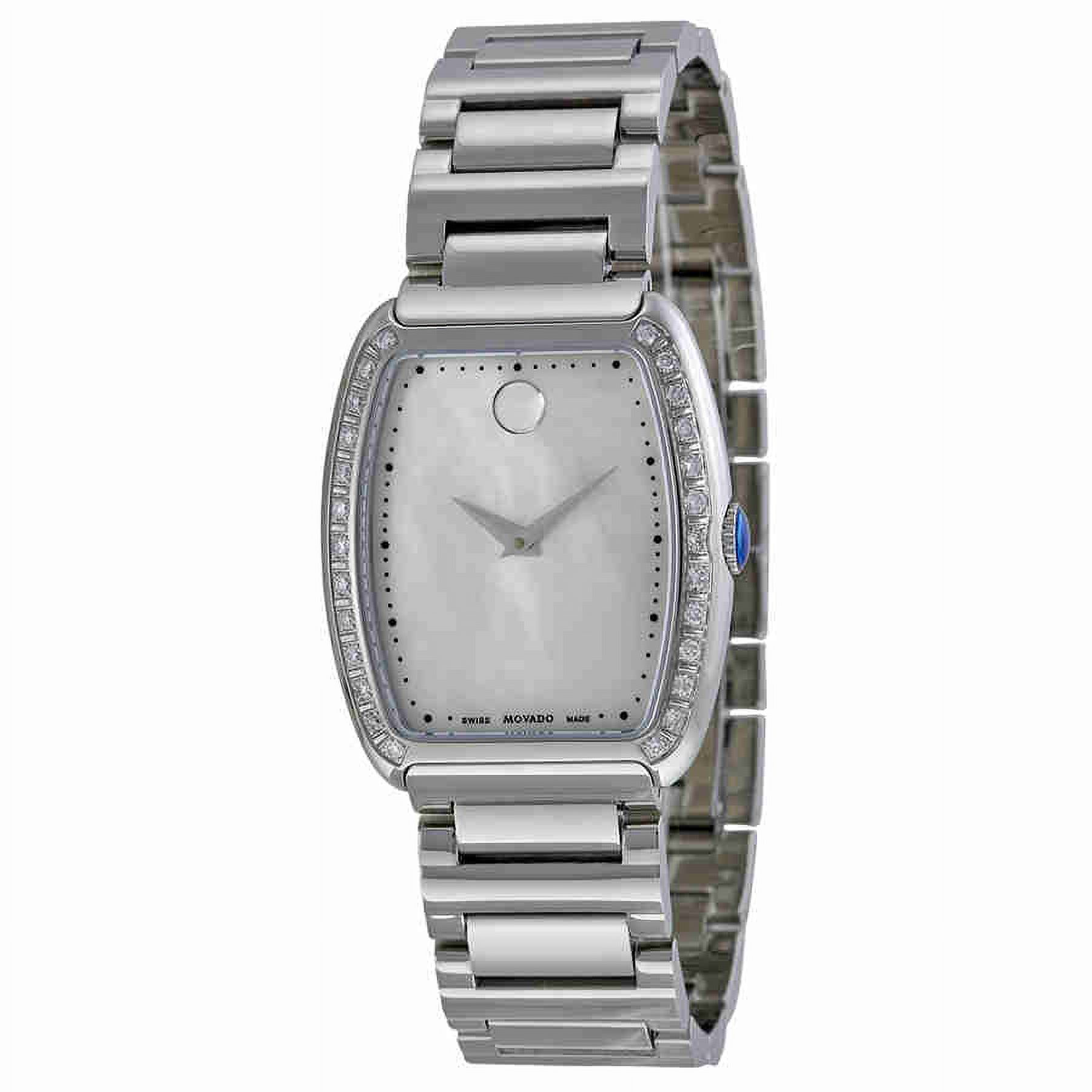 Movado Concerto White Mother of Pearl Stainless Steel Ladies Watch