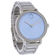 Movado Bold Evolution 3601190 Blue Dial Silver Bracelet Quartz 34MM Womens Watch