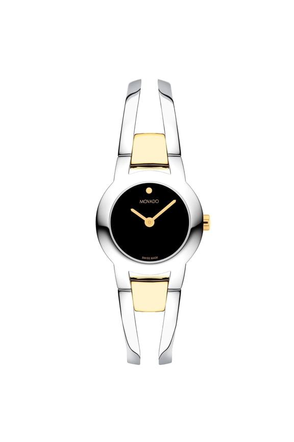 Impresa Bangle 0607721 Two-Tone Black Museum Dial 24mm Women's Watch