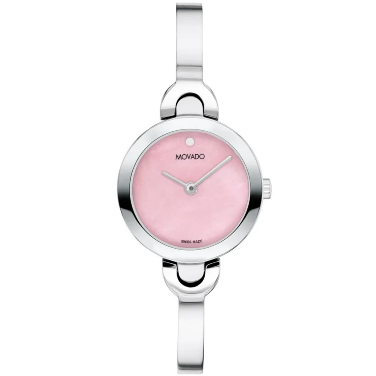 Movado Women’s Quartz Watch Bangle Pink & Silver Movado Museum Bangle Watch 21.5mm with Blush Dial - 0608062  main image 2
