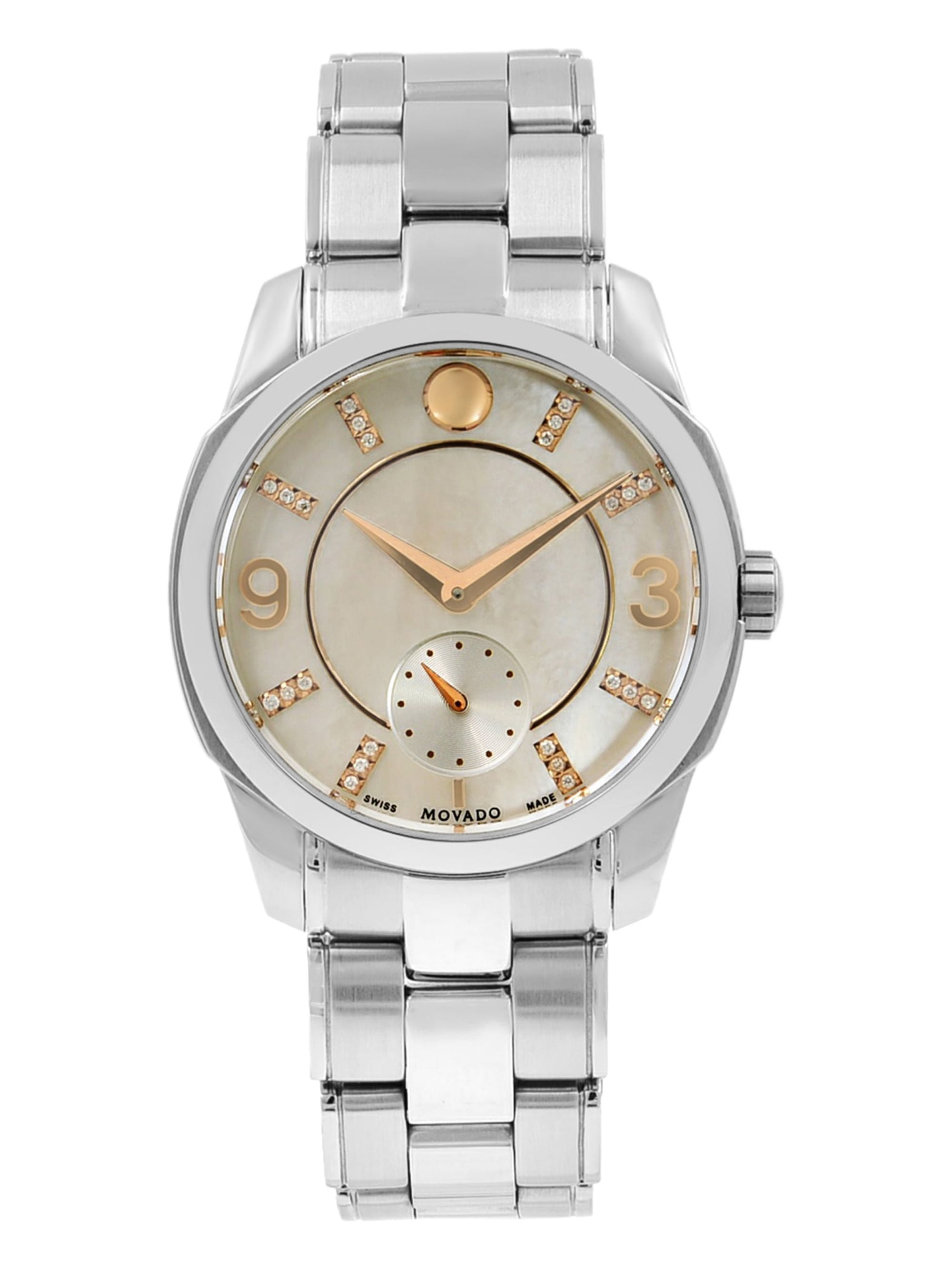 Movado mother of top pearl diamond watch