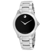 Movado Masino Black Dial Stainless Steel Mens Watch 0607032
