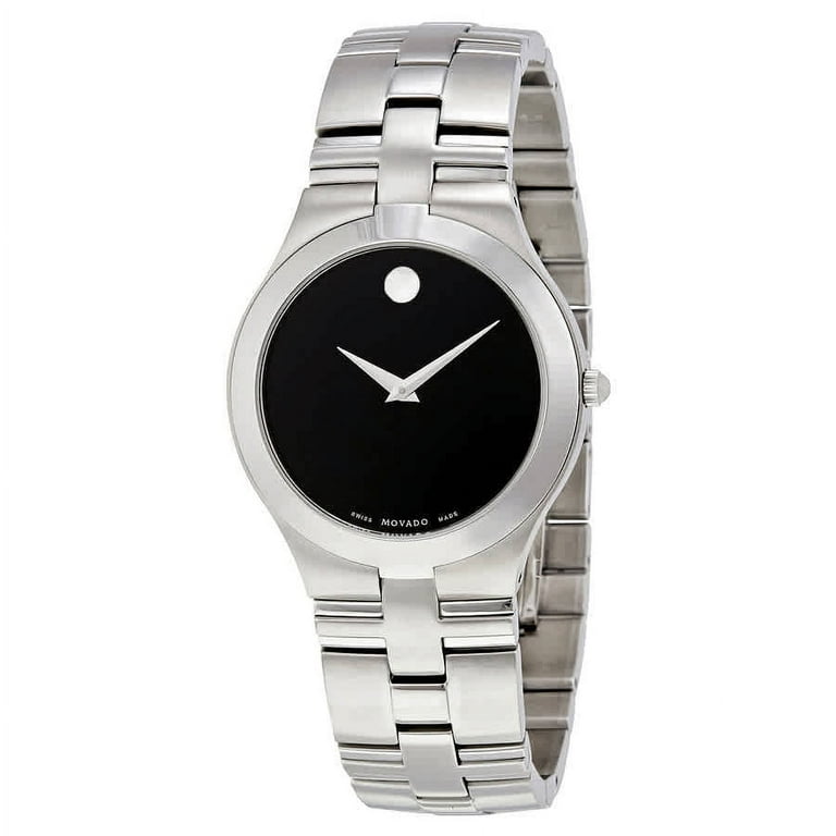 猫*峠様 MOVADO silvertone quartz watch 0606 movado-veturi-quartz-black-