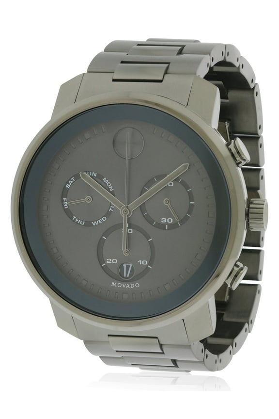 Bold Black Stainless Steel Mens Watch 3600486