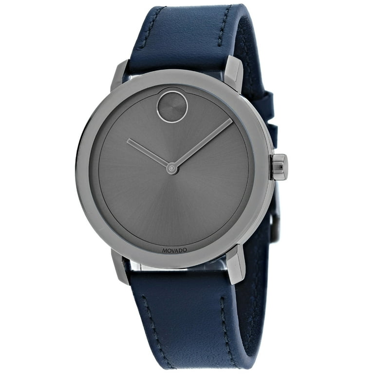 Movado bold blue leather strap online
