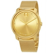 Movado Mens Bold Large Sunray Dial تناظري كوارتز 44mm Watch 3600460
