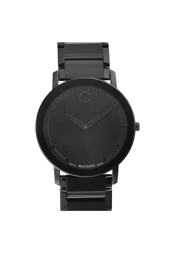 Modern Classic 40mm Steel Black Dial Mens Quartz Watch 0607408