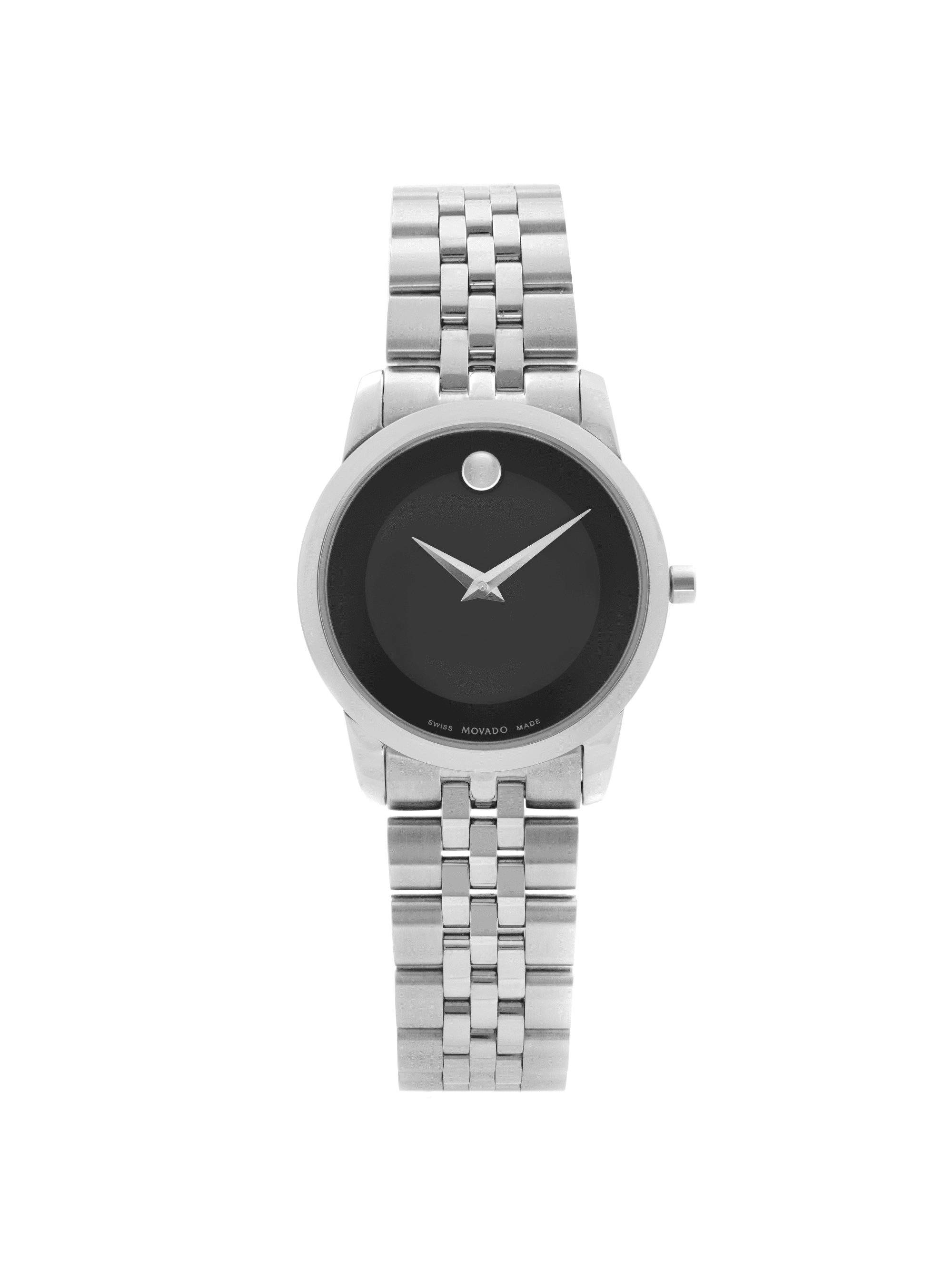 Movado Museum Black Dial‎ Stainless Steel Swiss Quartz Women Watch Movado Ladies Black Museum Dial Two Tone Stainless Steel  main image 4