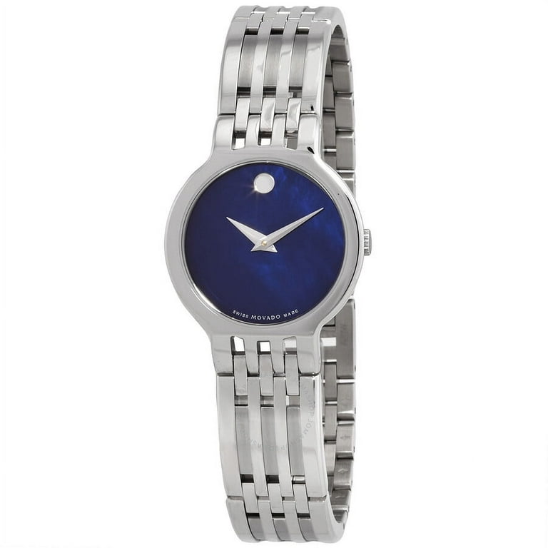 Movado Museum Classic Stainless Steel Blue Dial Watch Women's