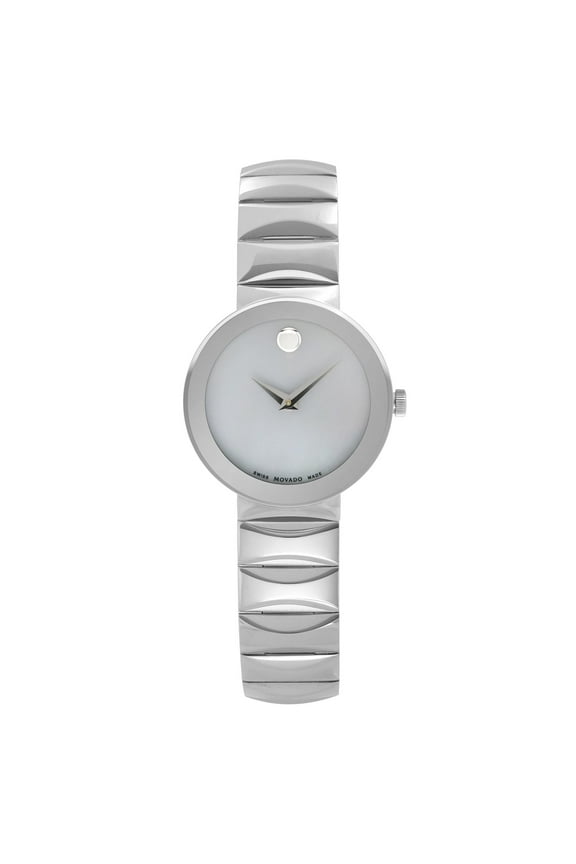 Sapphire Museum 26mm Steel Grey MOP Dial Ladies Quartz Watch 0607048