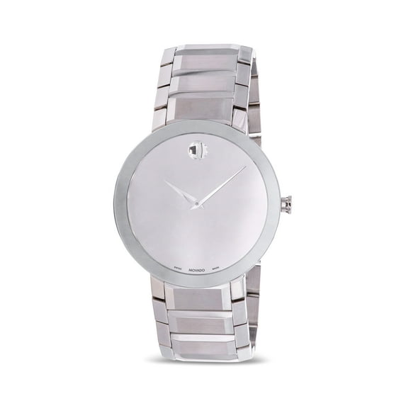 Movado Sapphire Men's Mirror Dial Swiss Quartz Watch 0607178