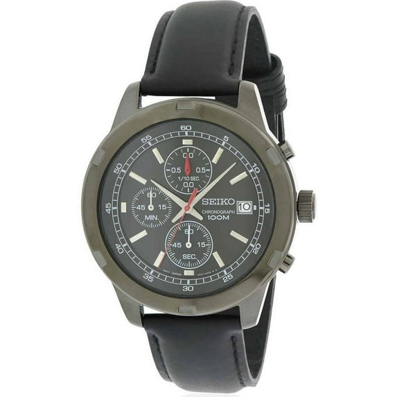 Movado Seiko Leather Chronograph Men's Watch, SKS439