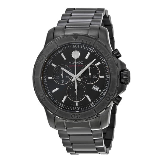 Movado Series 800 Chronograph Black PVD Men's Watch 2600119