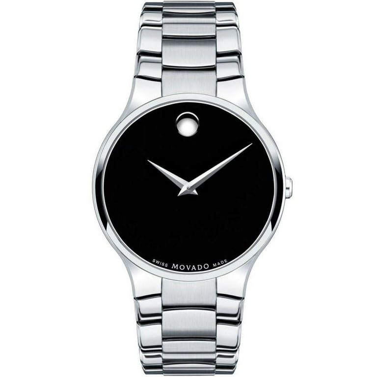 Movado Serio Black Dial Stainless Steel Men s Watch 0606382 Walmart