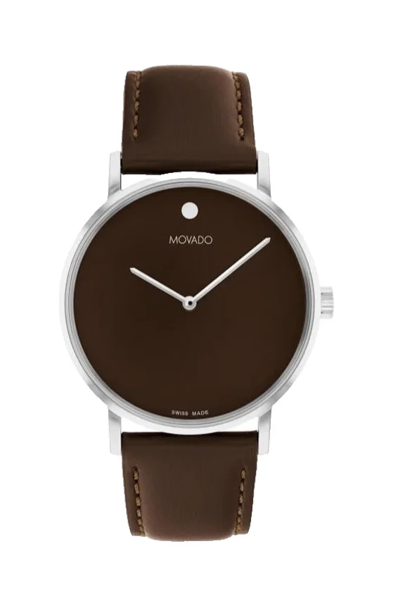 Signature 0608099 Brown Dial Brown Leather Strap 40MM Womens Watch