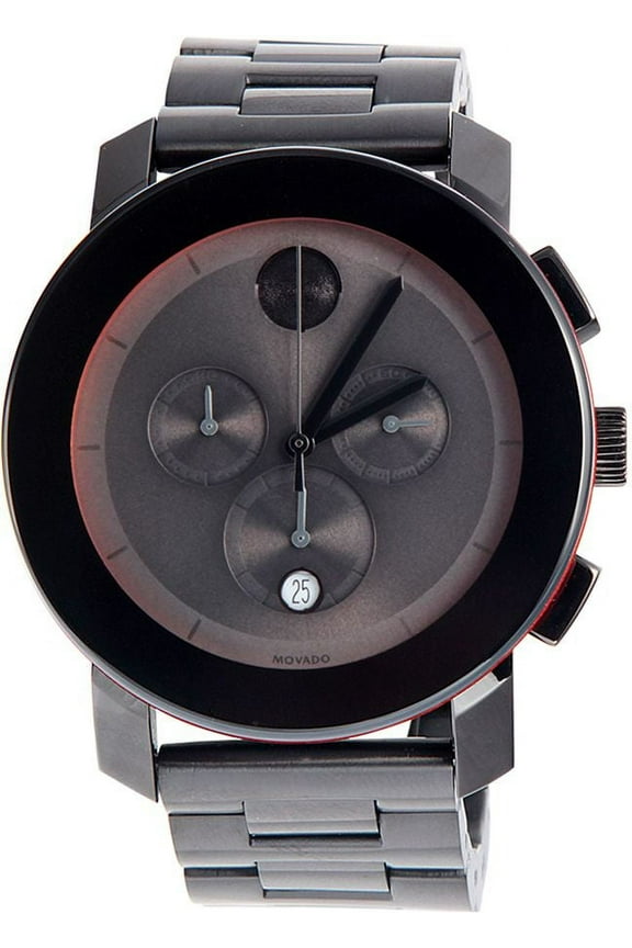 Swiss Chronograph Bold Gray Ion-Plated Steel Bracelet Watch 3600142