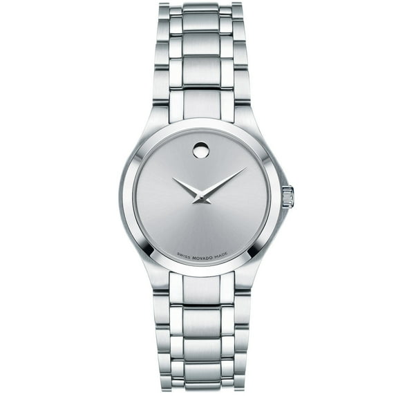 Movado Swiss Collection Silver Dial Silver Tone Steel Women's Watch 0606785