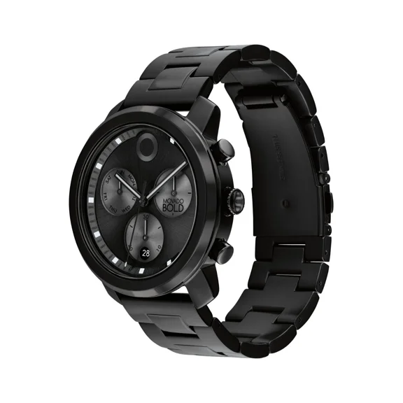 Movado Trend Propel 3601043 Dial Black Stainless Steel Bracelet 44mm Mens Watch
