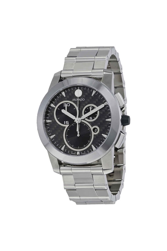 Vizio Black Carbon Fiber Stainless Steel Mens Watch 0606551