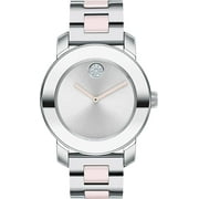 Movado Womens Bold Ceramic Swiss Quartz Watch with Stainless Steel Strap, Two Tone, 18 Model 3600801