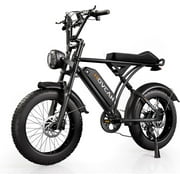 Movcan 20" Fat Tire Electric Bike for Adult, 1000W Mountain Ebike, 48V 15.6Ah Removable Battery, 7 Speed Disc Brake E-Motorcycle Bike UL2849
