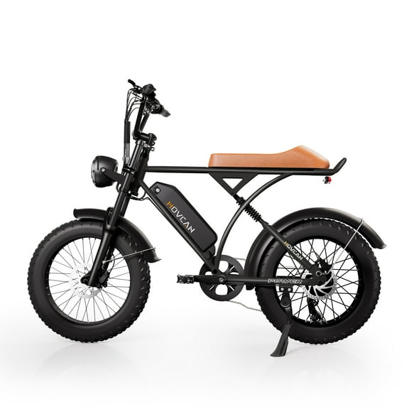 Movcan 20" Fat Tire Electric Bike for Adult, 750W Mountain Ebike, 48V 15.6Ah Removable Battery, 7 Speed Disc Brake E-Motorcycle Bike UL2849