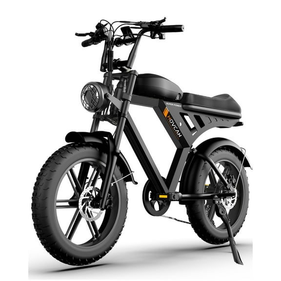 Movcan V30 Electric Bike for Adult, 1000W 20" Fat Tire 48V 15.6AH Removable Battery, 28MPH 7-Speed Disc Brake Off-Road Mountain Ebike UL2849
