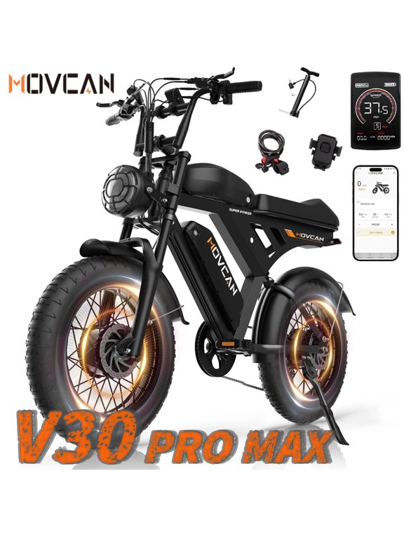 Movcan V30 Pro Max Adult Motorized Dirt Bike,Dual 2000W Motors 4000W Peak Power,48V 40Ah Lithium Battery,Up to 37.5 MPH Speed,20x4.0 Fat Tires,Hydraulic Brakes