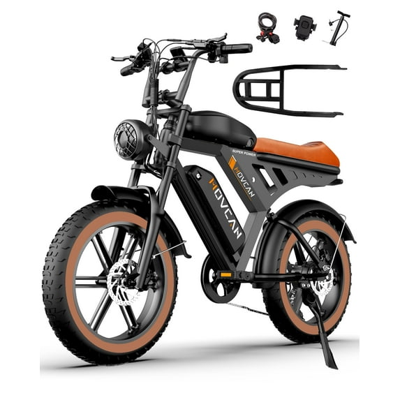 Movcan V30Max Dual Battery Electric Bike for Adult, 1500W 20" Fat Tire 48V 31.2AH Removable Battery, 32MPH 7-Speed Hydraulic Brake Off-Road Mountain Ebike UL2849