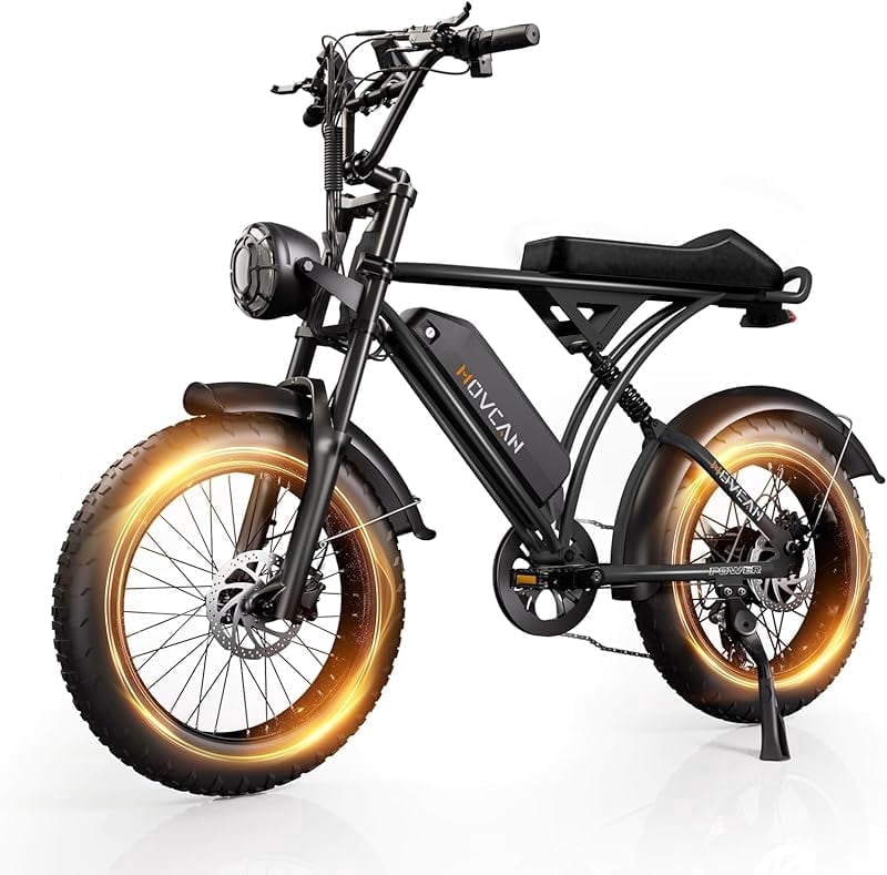 Movcan V60 Pro Electric Bike for Adults 1500W,20"Fat Tire Ebike,Max