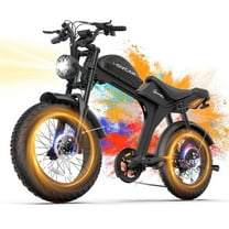 Movcan V70 Electric Bike for Adults, Peak 2500W 35mph 52V 23.4Ah Mountain Ebike,20" Fat Tire Full Suspension UL2849
