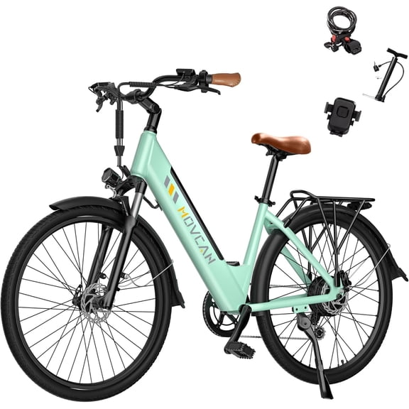 Movcan V80 Adult Electric Bike, 26" Ebike with 1000W Motor, 28MPH Top Speed, 48V 13Ah Battery, Long Range 70 Miles UL2849