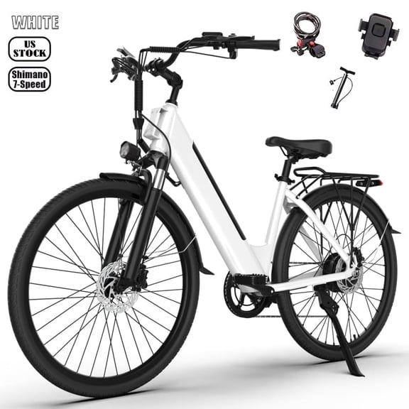 Movcan V80 Adult Electric Mountain Bike,1000W Motor 28MPH, 26'' E-Bike ,48V removable battery,Shimano 7 Speed & Dual Brakes UL2849