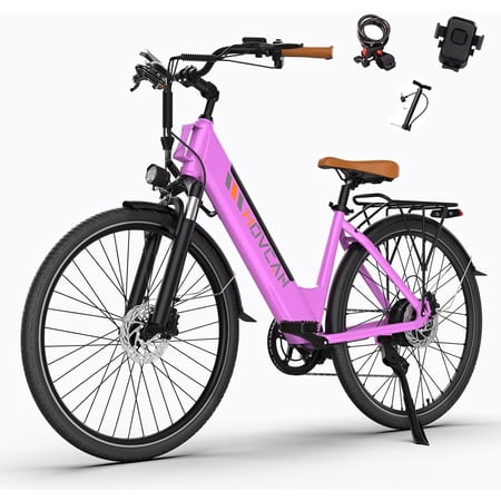Movcan V80 Electric Bicycle for Adults, 26" City Cruiser Ebike, 1000W Motor 28MPH, 48V 13Ah Battery, Long Range 70 Miles UL2849