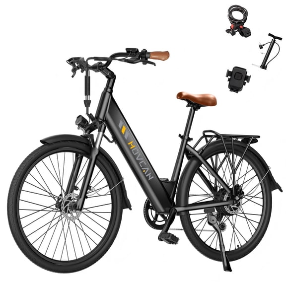 Movcan V80 Electric Bike for Adults, 1000W Motor, 28MPH, 48V 13Ah Removable Battery, 26" Cruiser Ebike Up to 70 Miles UL2849