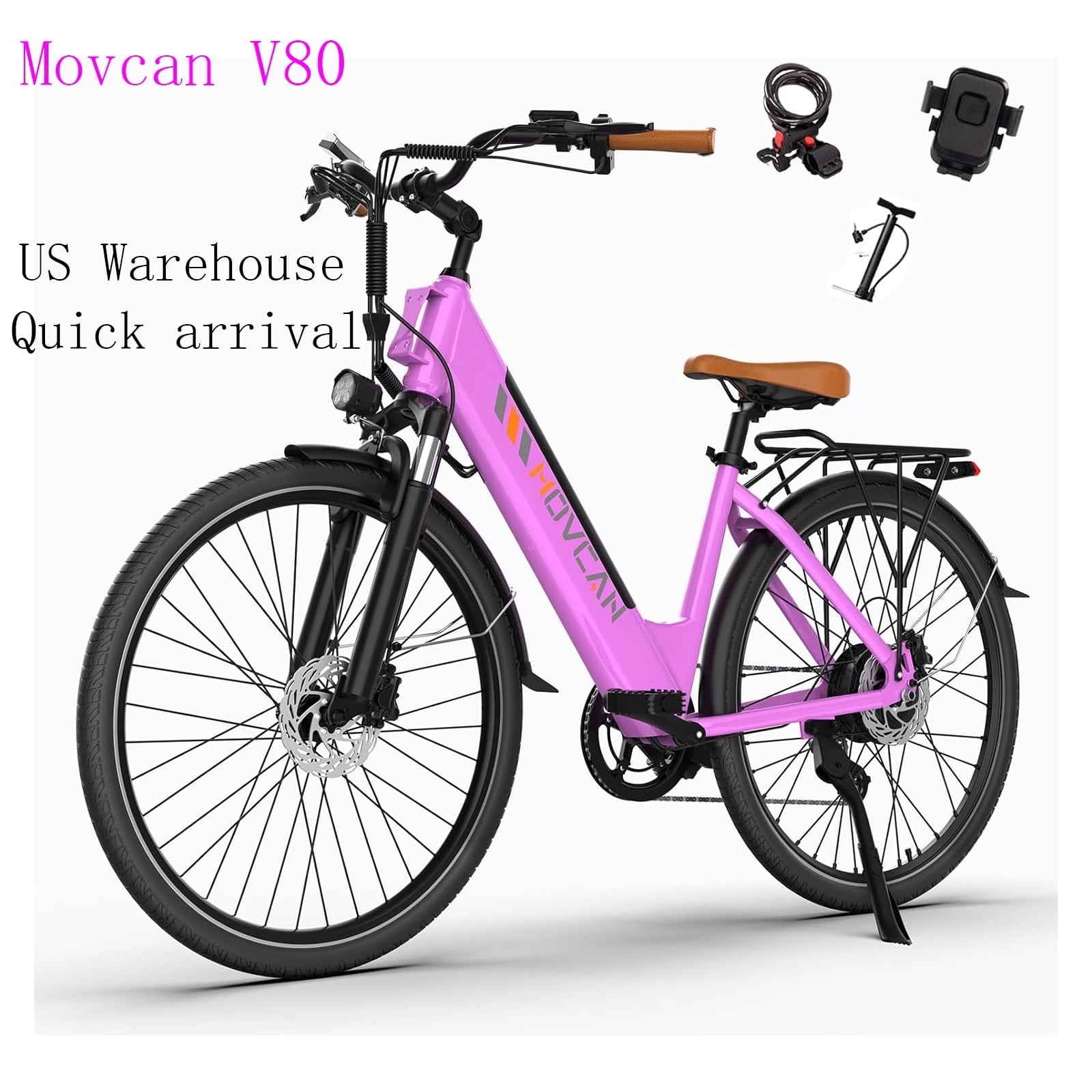 Movcan V80 Electric Bike for Commuting - 1000W Motor, Shimano Gearing, 70 Miles Range
