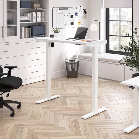 Move 40 Series 48W Adjustable Standing Desk in White - Engineered Wood