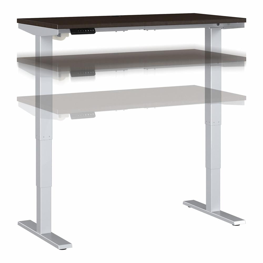 Mocha Cherry 47'' Motorized Sit/Stand Desk with Power Outlet