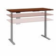 thumbnail image 1 of Move 60 Series by Bush Business Furniture 72W x 30D Height Adjustable Standing Desk, Hansen Cherry/Cool Gray Metallic, 1 of 7